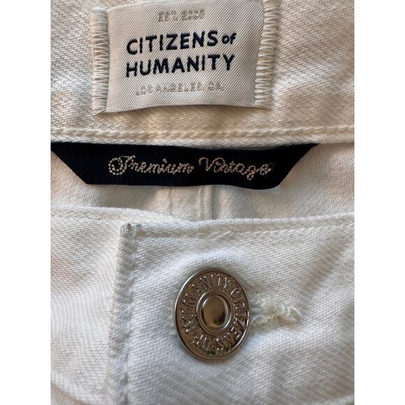 NEW CITIZENS OF HUMANITY White Charlotte High Rise Straight Leg Jeans Size 32 - Picture 8 of 11